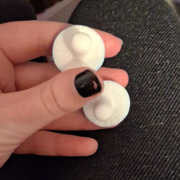 NWOT Blue Mushroom Earrings - Picture 2 of 4